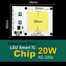 Load image into Gallery viewer, COB LED Chip 50W 220V 30W 20W 10W 3W Smart IC No Need Driver LED Bulb Lamp For DIY Floodlight Spotlight