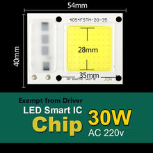 Load image into Gallery viewer, COB LED Chip 50W 220V 30W 20W 10W 3W Smart IC No Need Driver LED Bulb Lamp For DIY Floodlight Spotlight