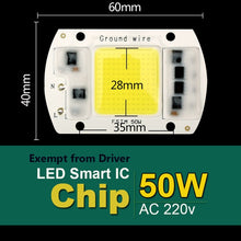 Load image into Gallery viewer, COB LED Chip 50W 220V 30W 20W 10W 3W Smart IC No Need Driver LED Bulb Lamp For DIY Floodlight Spotlight